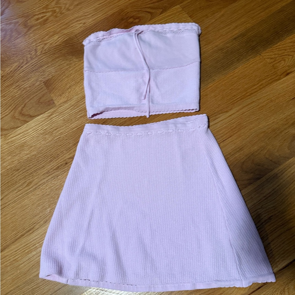 Meshki Light Pink Skirt Set